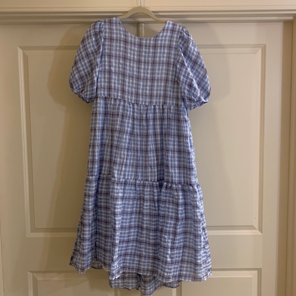 NWT English Factory Plaid Check Tent Tiered Dress - Picture 8 of 9